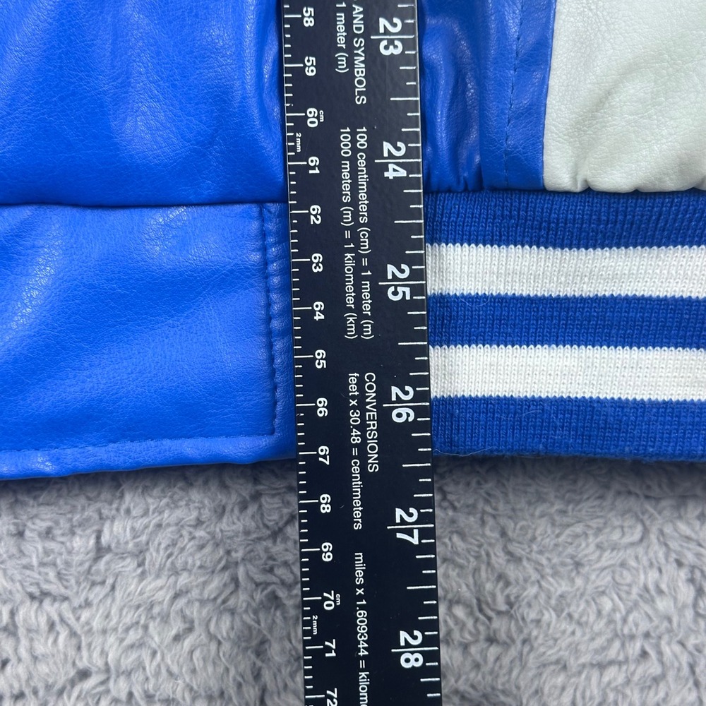 Steve & Barrys Air Force Falcons Varsity Jacket Mens M Blue‎ Faux Leather Bomber - Picture 4 of 12